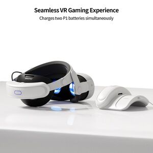 White VR Headset with Charging Dock